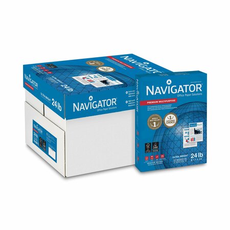 NAVIGATOR Paper, 24lb., 99Br, Multi, White, PK10. NMP1124